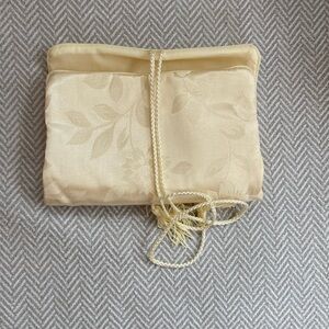 Vintage Monet Cream Travel Jewelry Pouch